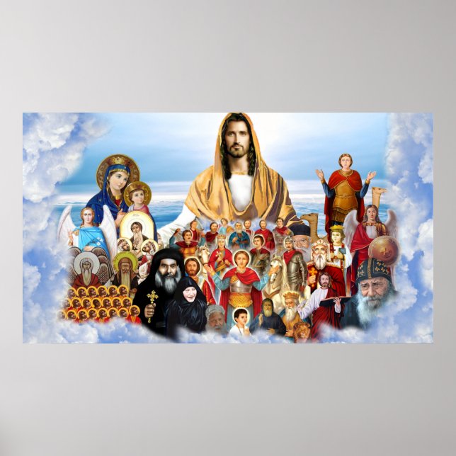 Póster Santos del Poster de la Iglesia Copta (Frente)