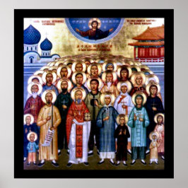 Póster Santos y Jesús asiáticos