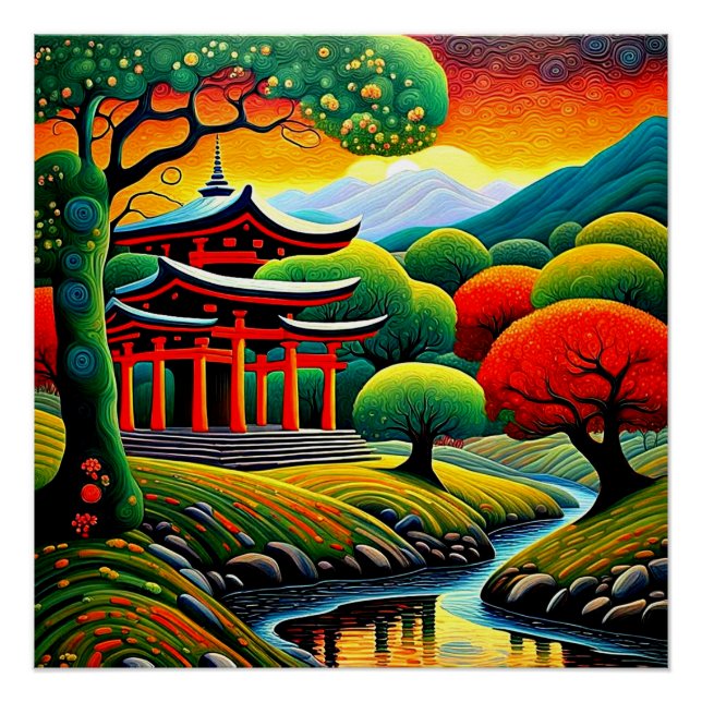 Póster Santuario al atardecer 2 (Anverso)