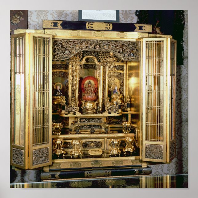 Póster Santuario Butsudan de un palacio de Damio en Kioto (Frente)