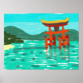 Póster Santuario de Itsukushima