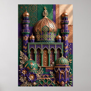 Póster Santuario de la Mezquita de Cobre Esmeralda 