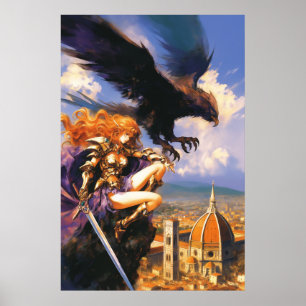 Póster Santuario del piloto de Griffin Fantasy Florence