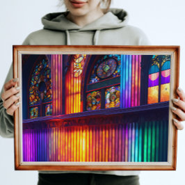 Póster Santuario | Interior de la iglesia arcoiris