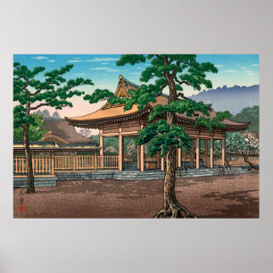 Póster Santuario Kashihara por Tsuchiya Koitsu