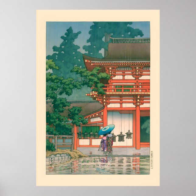 Póster Santuario Kasuga Por Kawase Hasui (Frente)