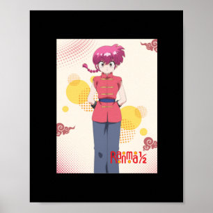 Póster Saotome Ranma Rango 12 Anime Estética Retro Pegati