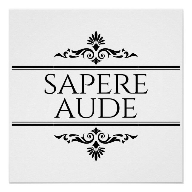 Póster Sapere Aude (Anverso)