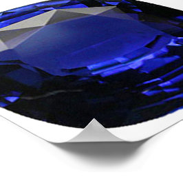 Póster Sapphire Gemstone Blue
