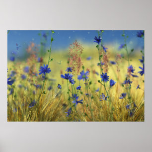 Póster Sapphire & Gold Print