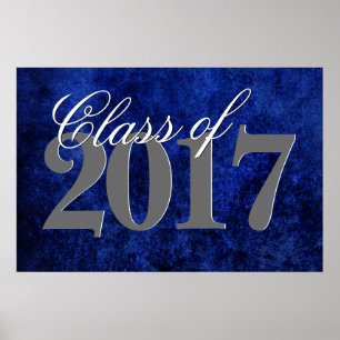 Póster Sapphire Grad   Blue Royal Cobalt Azure Year