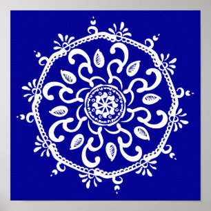 Póster Sapphire Mandala