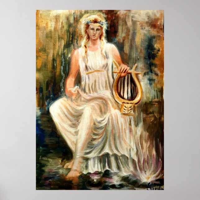 Póster Sappho and her Lydian lyre (Frente)