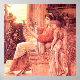 Póster Sappho de gustav klimt,Representación del griego