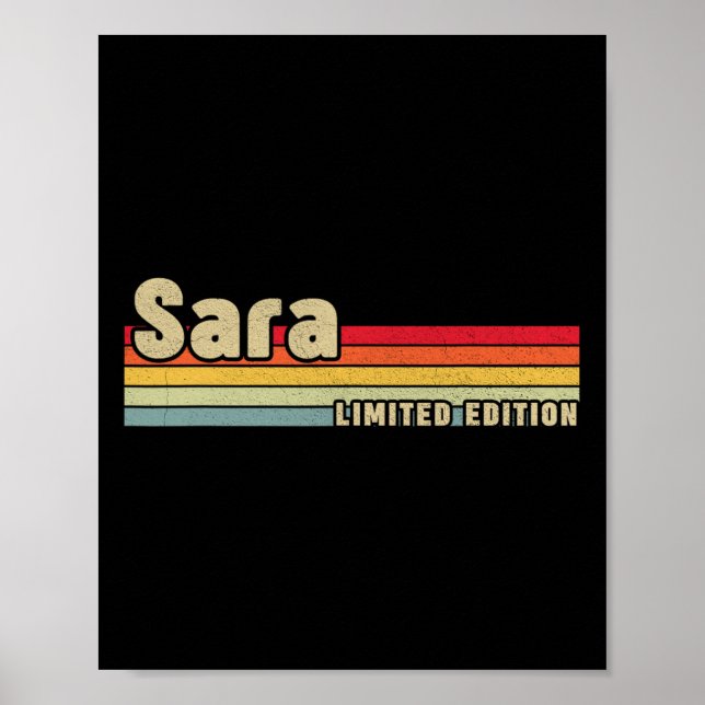 Póster Sara Gift Name Personalized Birthday Fun Navidades (Frente)