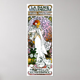Póster Sarah Bernhardt, dama Camélias aux., multa del La