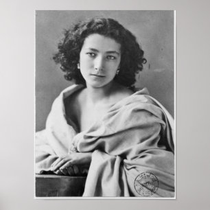 Póster Sarah Bernhardt disfrazada, c.1860