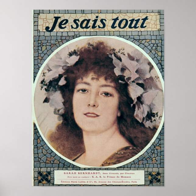 Póster Sarah Bernhardt en Gismonda (Frente)