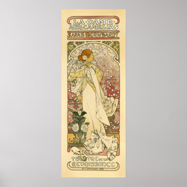 Póster Sarah Bernhardt, La Dame aux Camélias Poster (Frente)