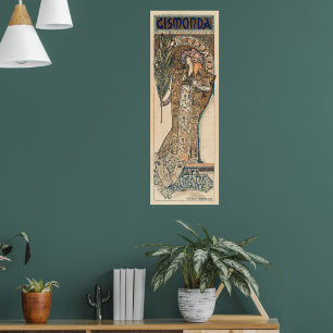 Póster Sarah Bernhardt por Alphonse Mucha