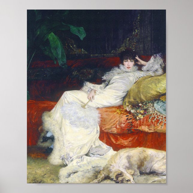 Póster Sarah Bernhardt - Retrato de 1876 (Frente)