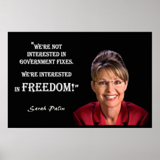 Póster Sarah Palin - "Libertad"
