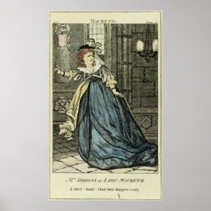 Póster Sarah Siddons como señora Macbeth
