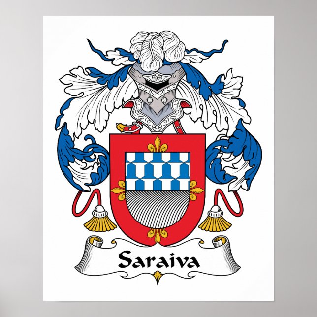 Póster Saraiva Family Crest (Frente)