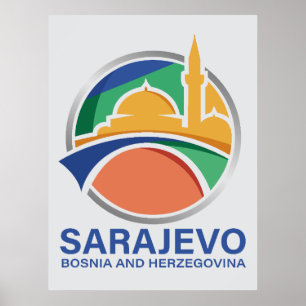 Póster Sarajevo Bosnia y Herzegovina