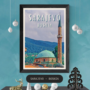 Póster Sarajevo, ville historique de Bosnie-Herzégovine