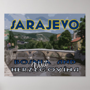 Póster Sarajevo, Visita Bosnia y Herzegovina
