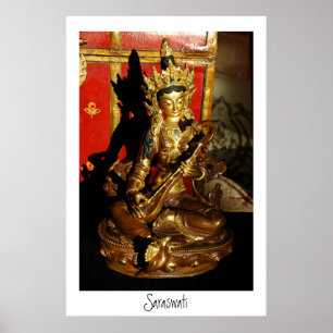 Póster Saraswati, música y poesía