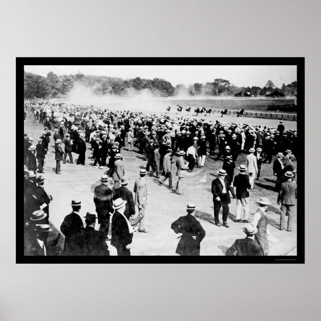 Póster Saratoga Horse Race Track 1913 (Frente)