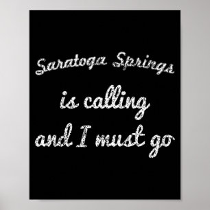 Póster Saratoga Springs Ny Nueva York Divertido Viaje a C