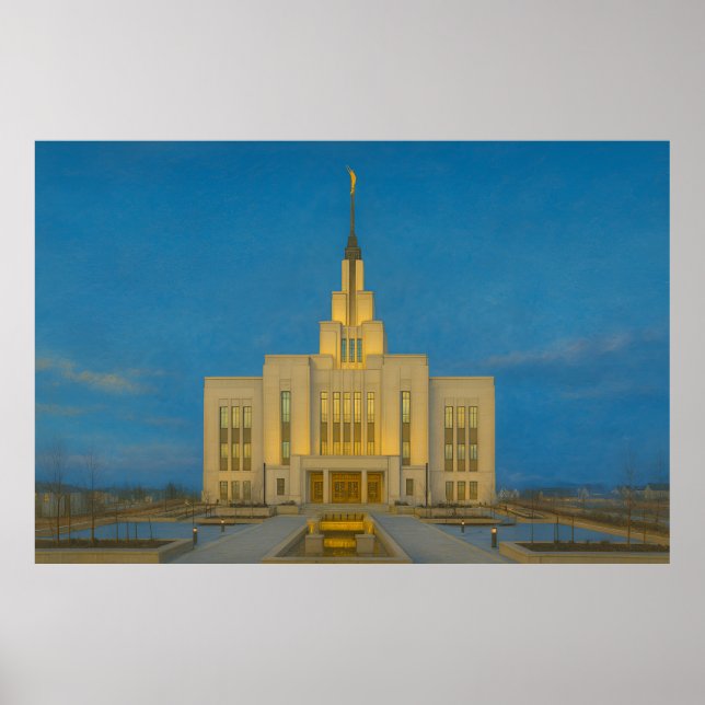 Póster Saratoga Springs Utah Temple Painting™ Poster LDS (Frente)