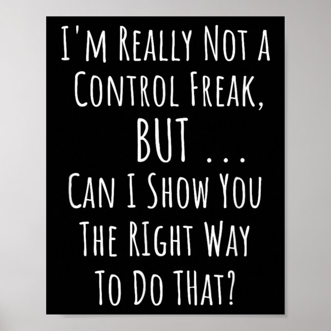 Póster Sarcas Perfeccionistas No Es Un Control Falso Pero (Frente)