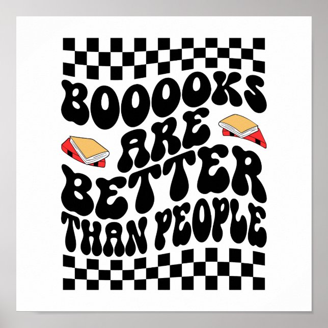 Póster Sarcastic Book Lover "Books Are Better Than People (Frente)