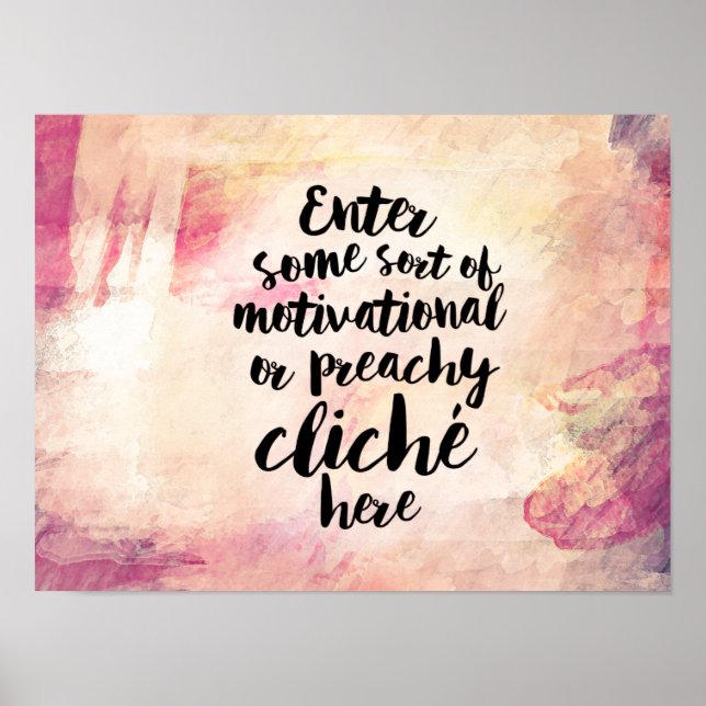 Póster Sarcastic demotivational poster (Frente)