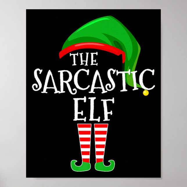 Póster Sarcastic Elf Family Matching Group Christmas Prem (Frente)