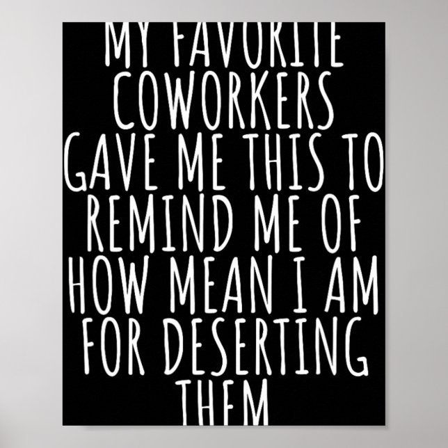 Póster Sarcastic Farewell - Coworkers Leaving For New Job (Frente)