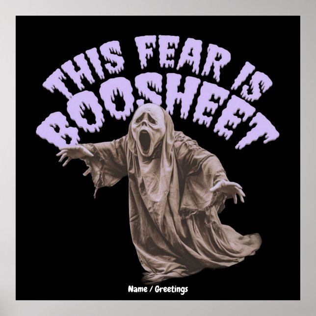 Póster Sarcastic Horror Ghost Slang Pun Graphic (Frente)