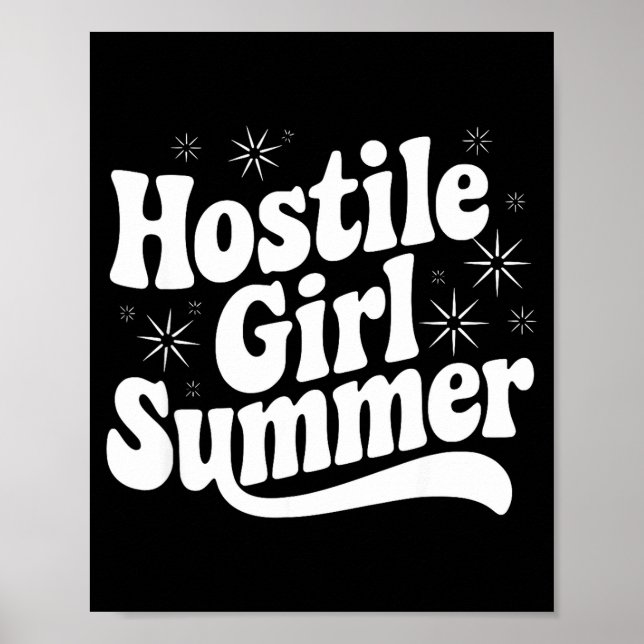 Póster Sarcastic Quote Retro Saying Hostile Girl Summer B (Frente)