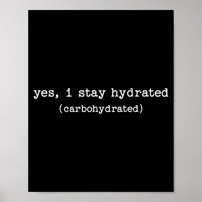 Póster Sarcastic Quote Work Saying Snarky Carbohydrate Di (Frente)