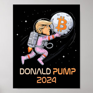 Póster Sarcástica moneda de 2024 de Donald Pump
