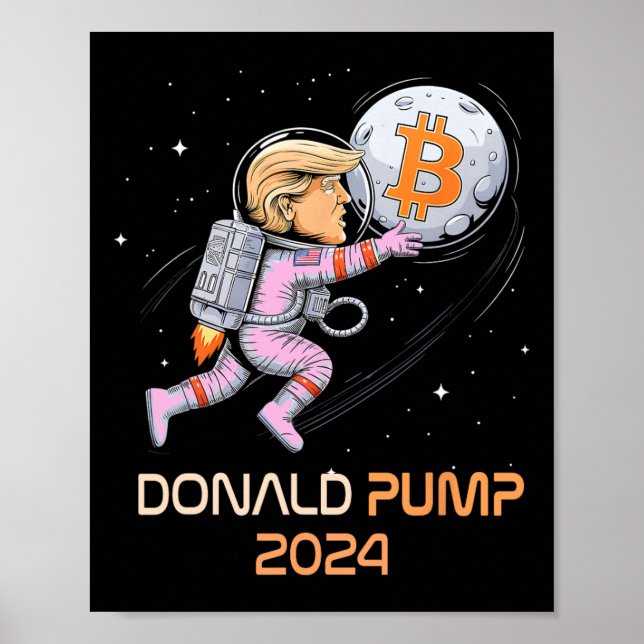 Póster Sarcástica moneda de 2024 de Donald Pump (Frente)
