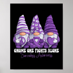 Póster Sarcoidosis Mes de Conciencia Gnomías de Cinta Púr