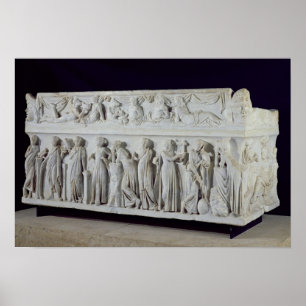 Póster Sarcophagus with frieze of the Nine Muses
