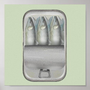 Póster Sardinas en lata