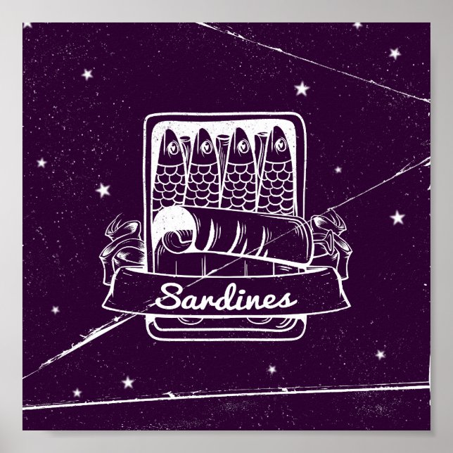 Póster Sardinas en lata con problemas (Frente)