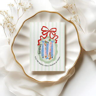 Póster Sardines in a Plate in Red Bow Kitchen Poster